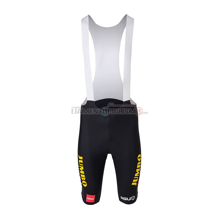 Abbigliamento Ciclismo Jumbo Visma Manica Corta 2022 Nero Giallo
